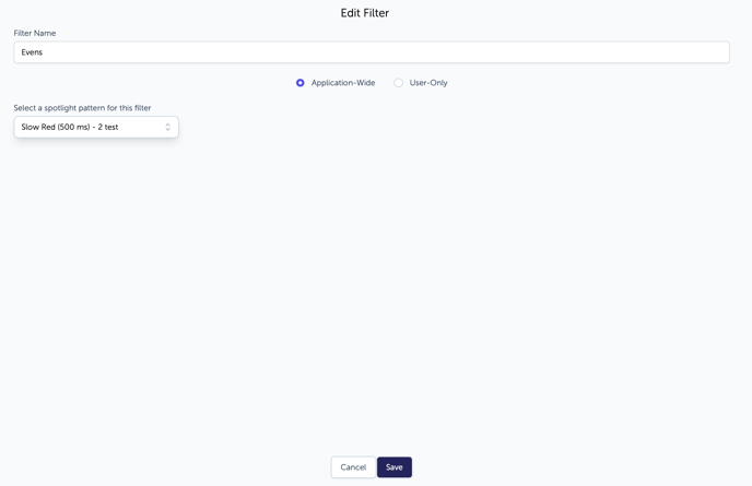 Edit filter window nsl