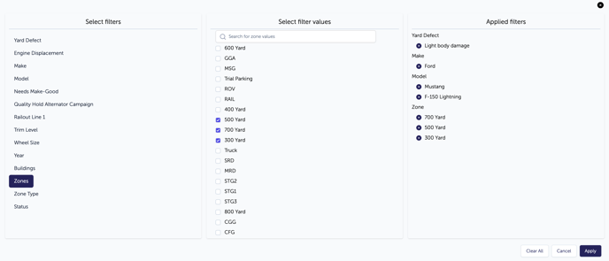 New Filter attributes