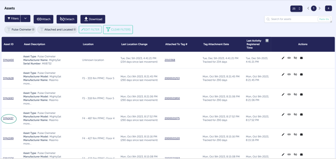 MS Assets Asset ID