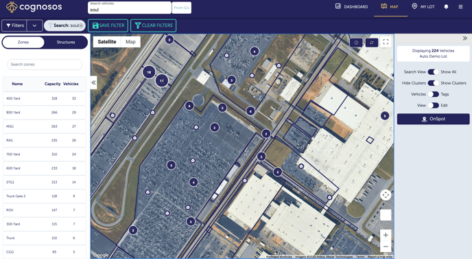 Map search results