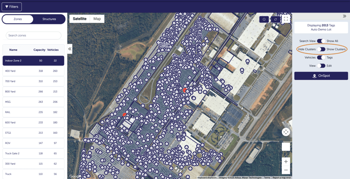 Map tags hide clusters