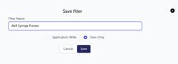 Save New Filter Assets